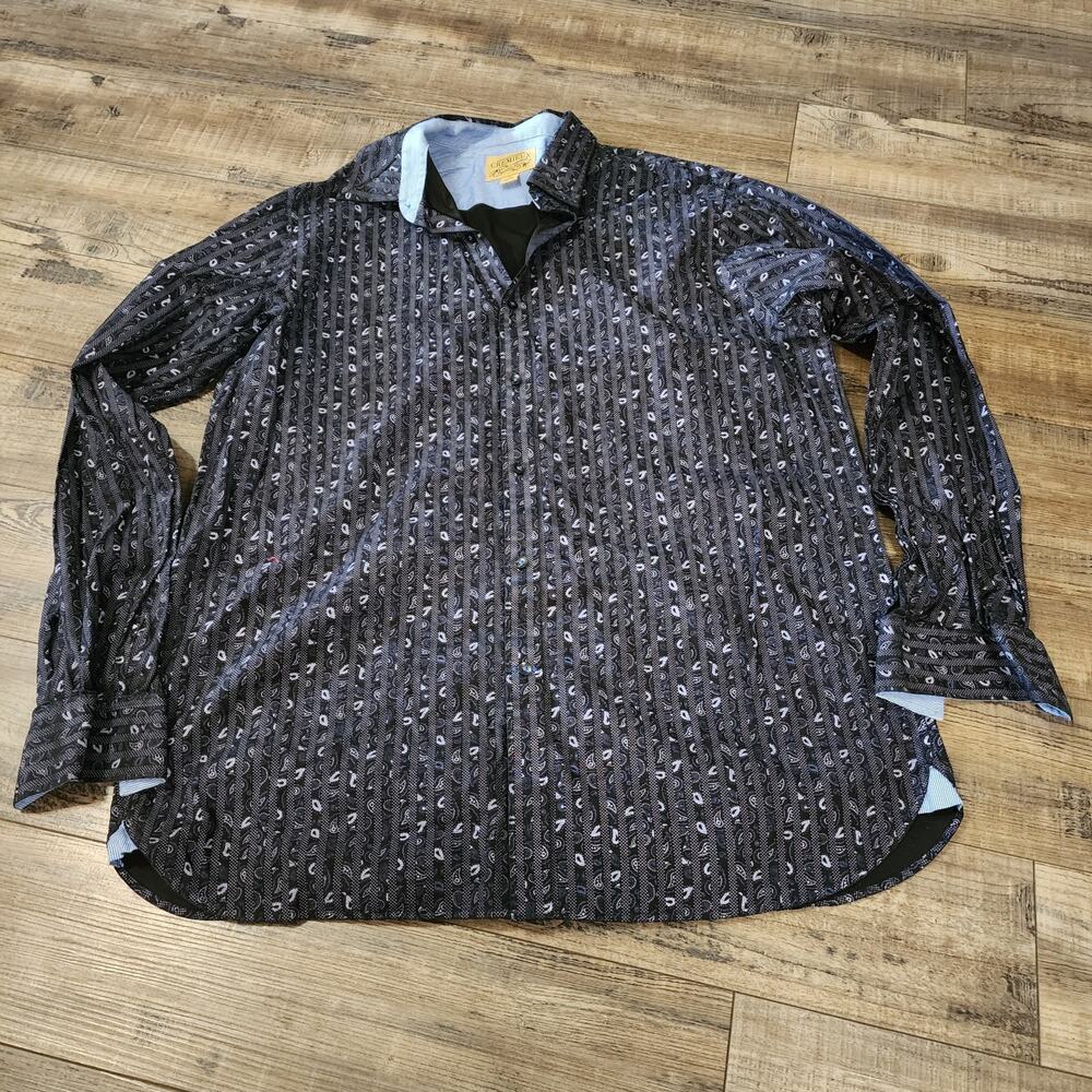Daniel Cremeiux Long sleeve paisley shirt size L 2506